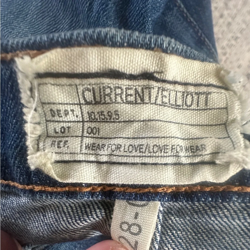 Women Current Elliott Stiletto Jodie Shredded Denim Jeans size‎ 28